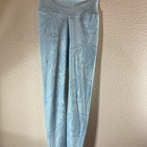 P'tula Leaf Desiree High Waisted Leggings Blue